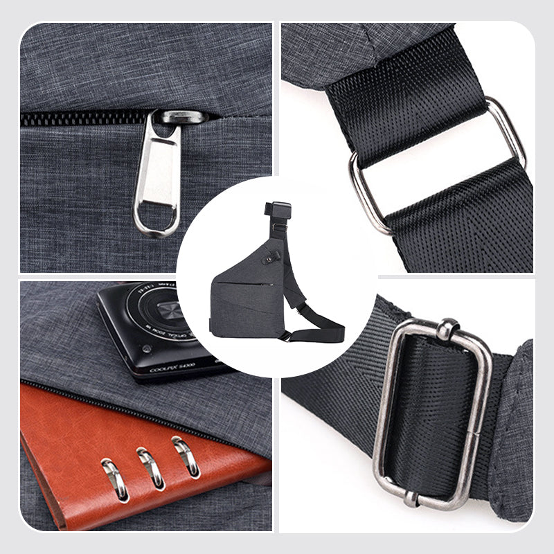Sac bandoulière antivol VoySure — compartiments sécurisés, compact - Desfino