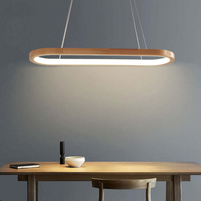 LumaWood LED-pendellampe — moderne metall og tre - Desfino