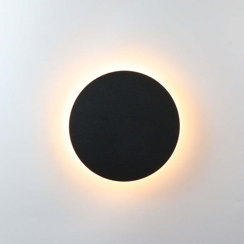 AeroLume Applique murale d’extérieur LED ronde, noire et blanche - Desfino
