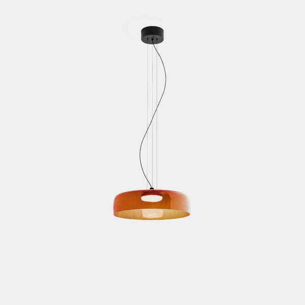 FjordLumen pendellampe i glas — varmt LED-lys, norsk håndværksdesign - Desfino