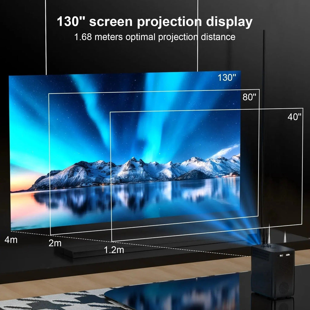Proyector portátil NovaView 4K con Android y WiFi — Diseño compacto | Desfino