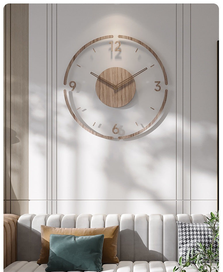 Orologio da parete Virelo in vero legno da 35 cm — Movimento silenzioso, stile scandinavo - Desfino