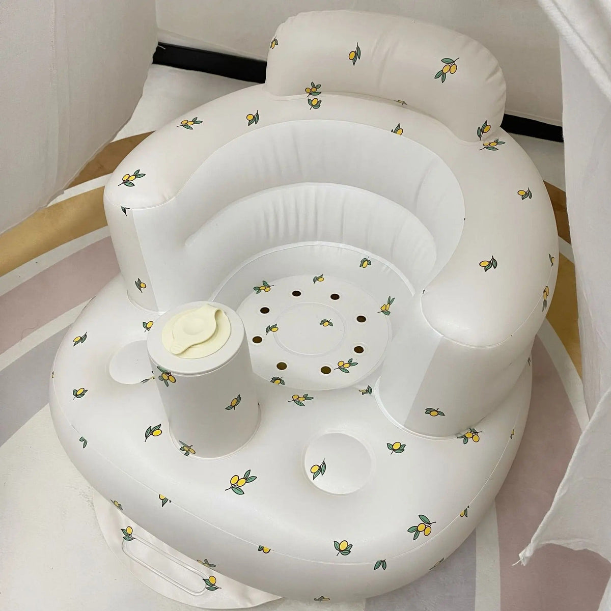 NovaNest Inflatable Baby Chair — Built-In Pump, Curved Backrest - Desfino