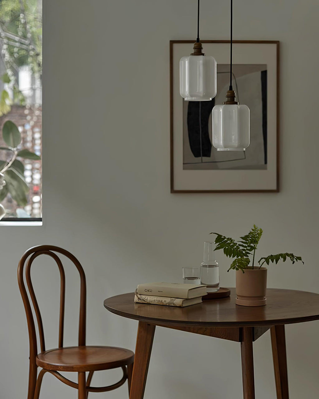 Henry Pendant Lamp — White Glass Shade