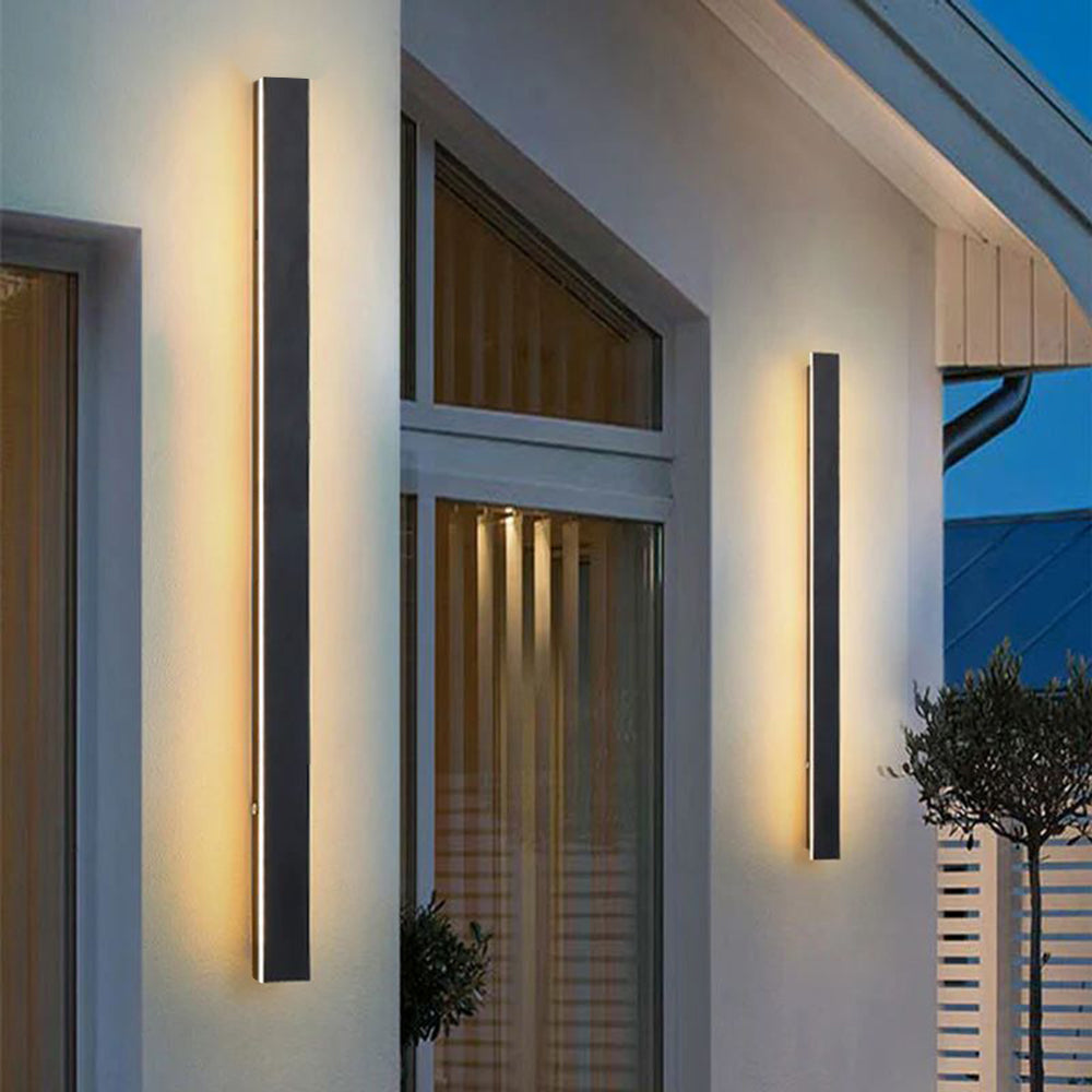 Γραμμικό εξωτερικό φωτιστικό τοίχου Nyx LED — σύγχρονο μαύρο φινίρισμα - Desfino