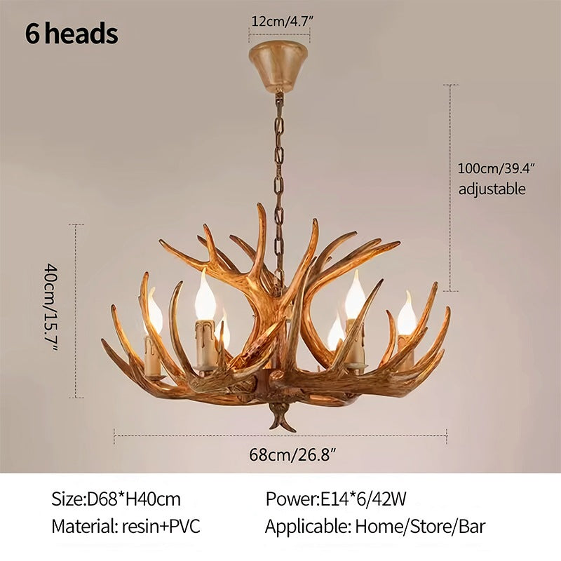 Antler Shape Resin Chandelier for Living Room | Desfino