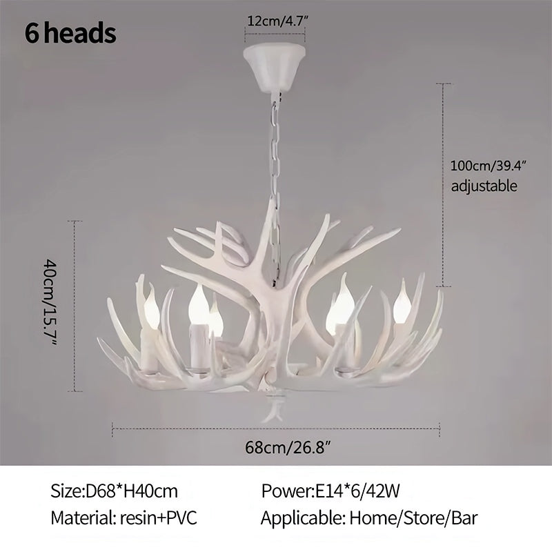 Antler Shape Resin Chandelier for Living Room | Desfino