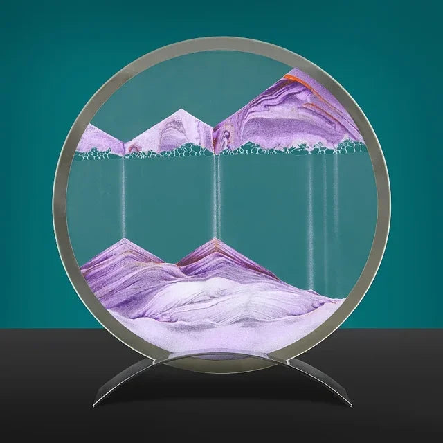Sandscape-valaisin — liikkuvaa hiekkaa esittävä taideteos ja tunnelmavalo - Desfino