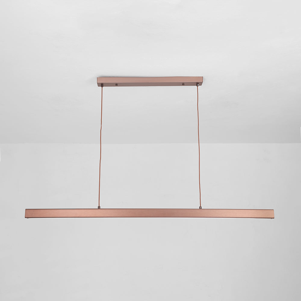 Lampă LED liniară Nexis — metal negru/maro, abajur acrilic reglabil - Desfino