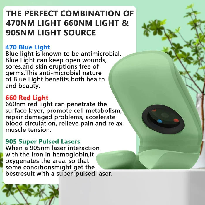 Dispositivo de terapia laser para unhas com três comprimentos de onda — 905nm, 660nm e 470nm - Desfino