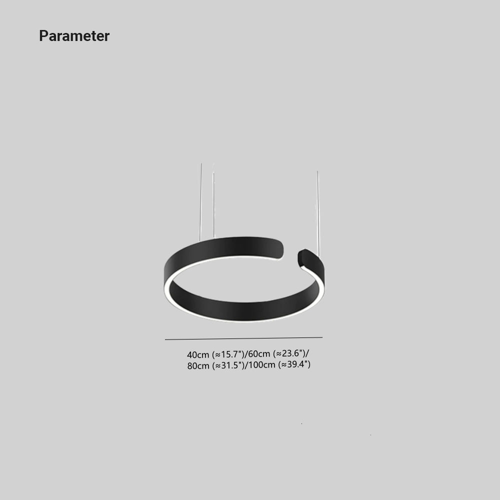 Candeeiro Suspenso LED Redondo LumaCircle — Design Moderno Ajustável - Desfino