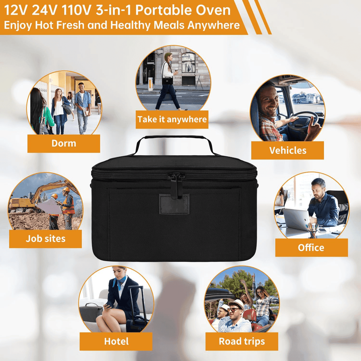 AeroNova Portable Electric Lunch Warmer — Travel Food Heater - Desfino