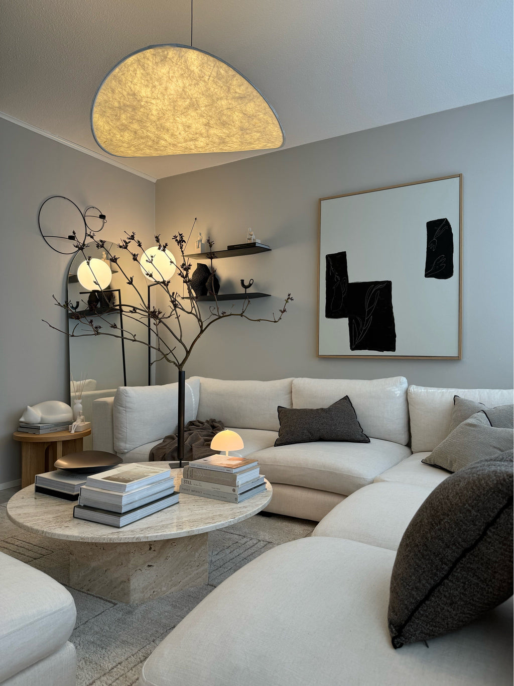 Lyra Silk Leaf -LED-riippuvalaisin — pohjoismainen hehkuva kattokruunu - Desfino