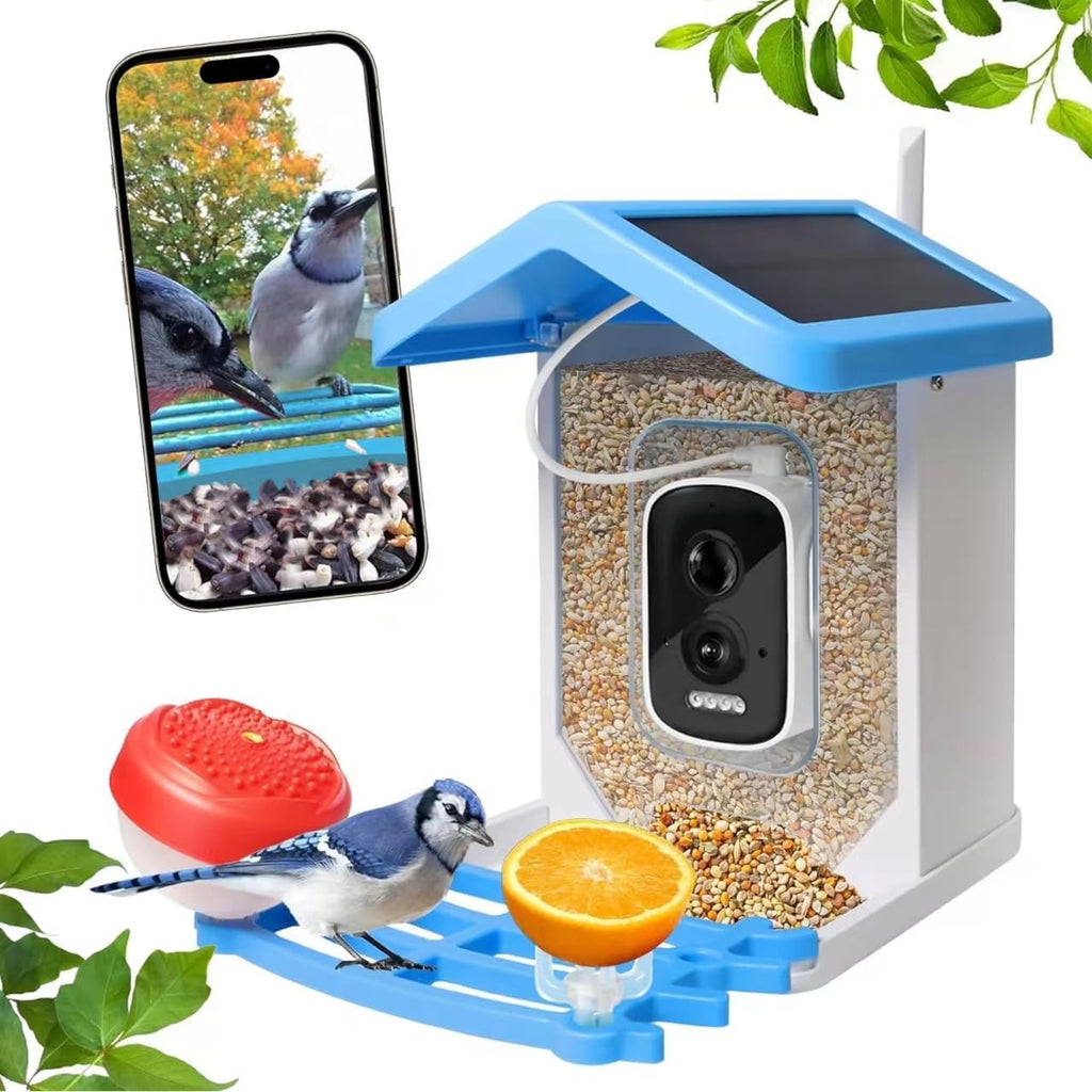 Comedero para pájaros con cámara solar SolaraCam — Monitor de fauna diurna y nocturna - Desfino