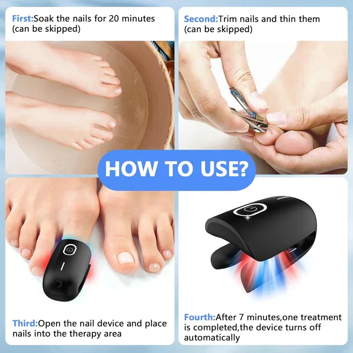 Dispositivo de terapia laser para unhas com três comprimentos de onda — 905nm, 660nm e 470nm - Desfino