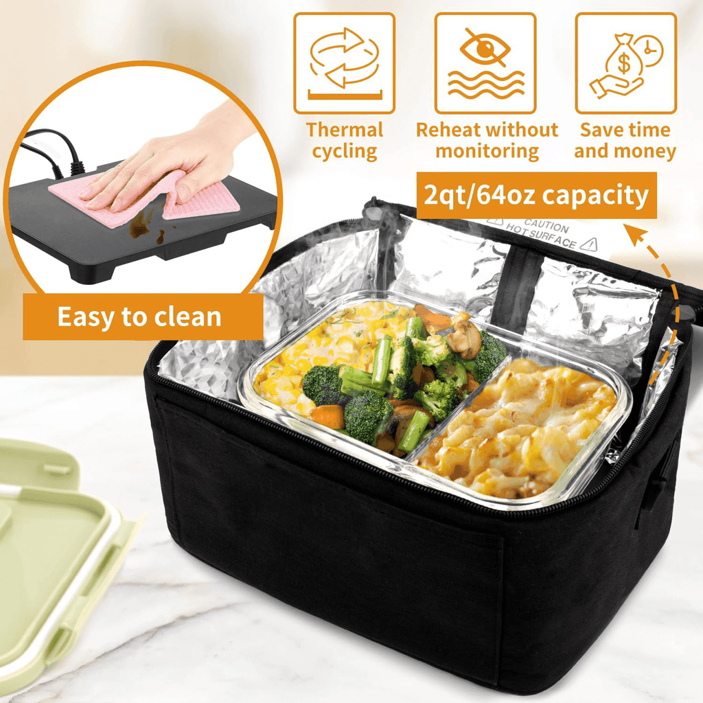 AeroNova Portable Electric Lunch Warmer — Travel Food Heater - Desfino