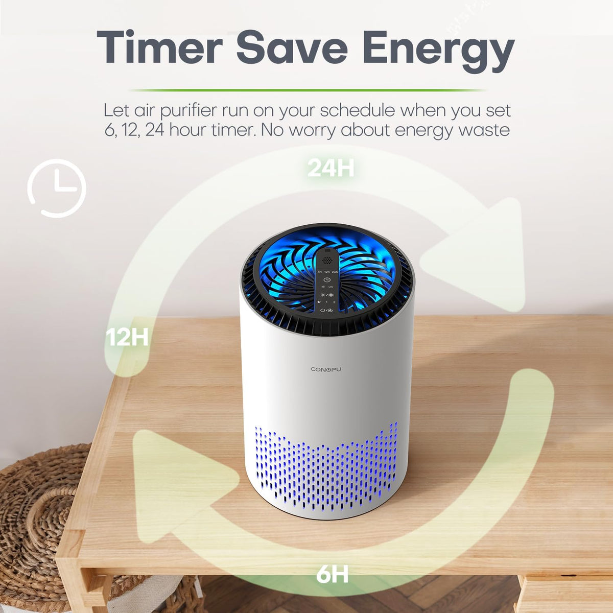 True HEPA Air Purifier — Compact, Ultra-Quiet Small Room Cleaner - Desfino