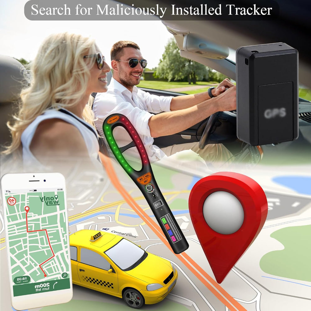 Détecteur de traceurs GPS PrivGuard — Fixation pour tuyau incluse - Desfino
