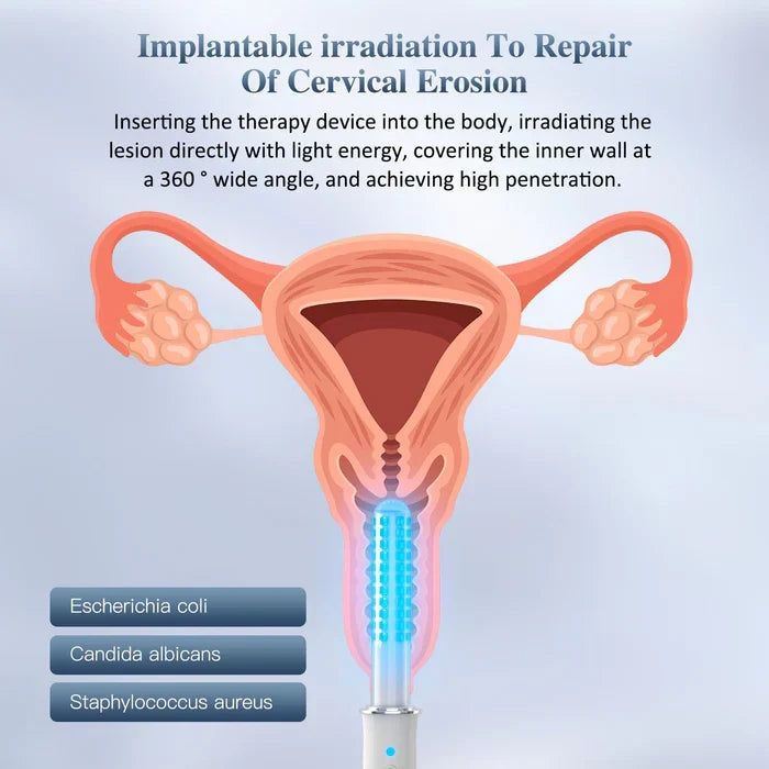 Wellness Wand — Luce rossa/blu, vibrazione regolabile, timer da 35 minuti - Desfino