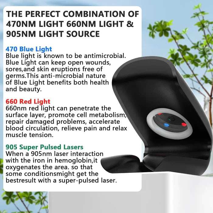Dispositivo de terapia laser para unhas com três comprimentos de onda — 905nm, 660nm e 470nm - Desfino