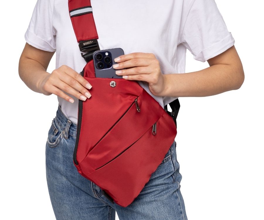 Slim Anti-Theft Travel Bag — Front Carry, Hidden Zippers, Storage - Desfino