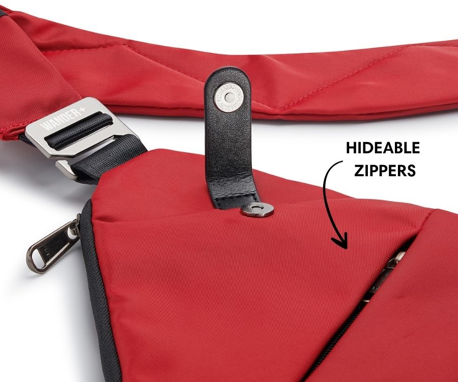 Slim Anti-Theft Travel Bag — Front Carry, Hidden Zippers, Storage - Desfino