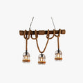 AstraLume Retro Wood and Metal Pendant Lamp — Warm White - Desfino