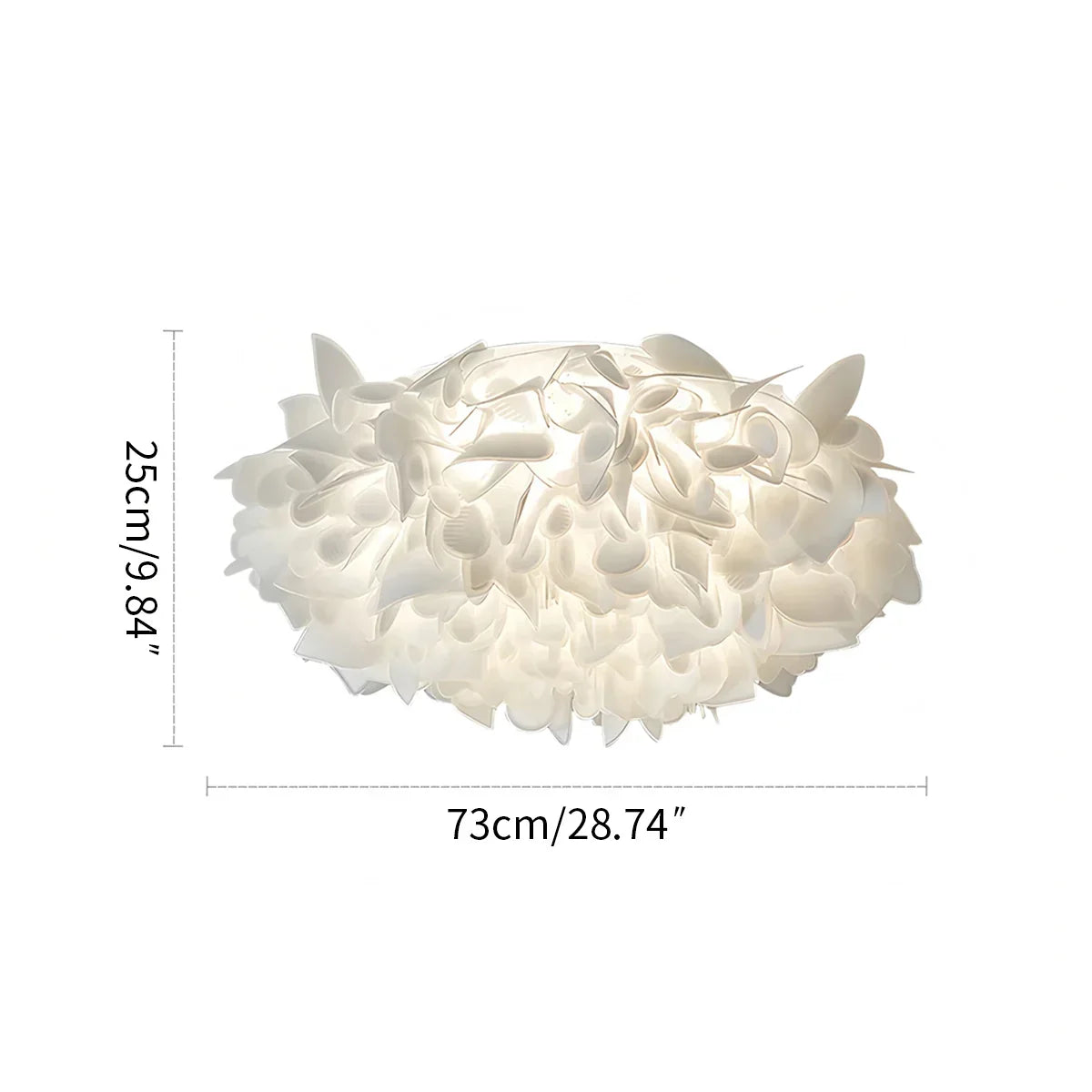 White Flower-Shaped Flush Mount Ceiling Light | Desfino