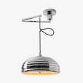 Bauhaus Adjustable Arm Pendant Light — Polished Chrome Industrial Finish