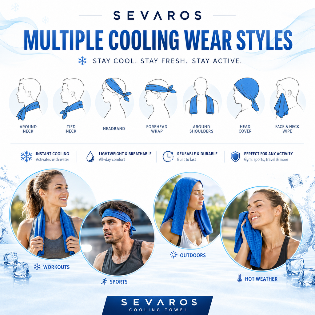 منشفة التبريد التبخيري ChillWrap — 60 × 30 سم - Desfino
