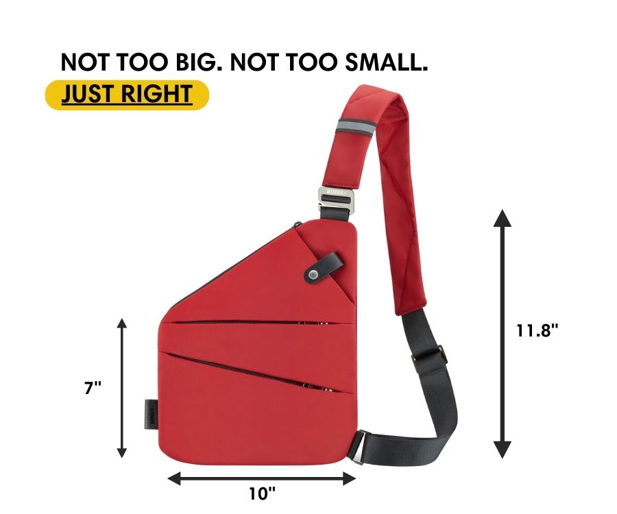 Slim Anti-Theft Travel Bag — Front Carry, Hidden Zippers, Storage - Desfino