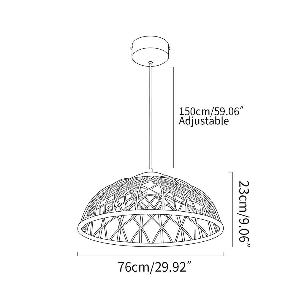 Modern Woven Mesh Art Pendant Light | Desfino