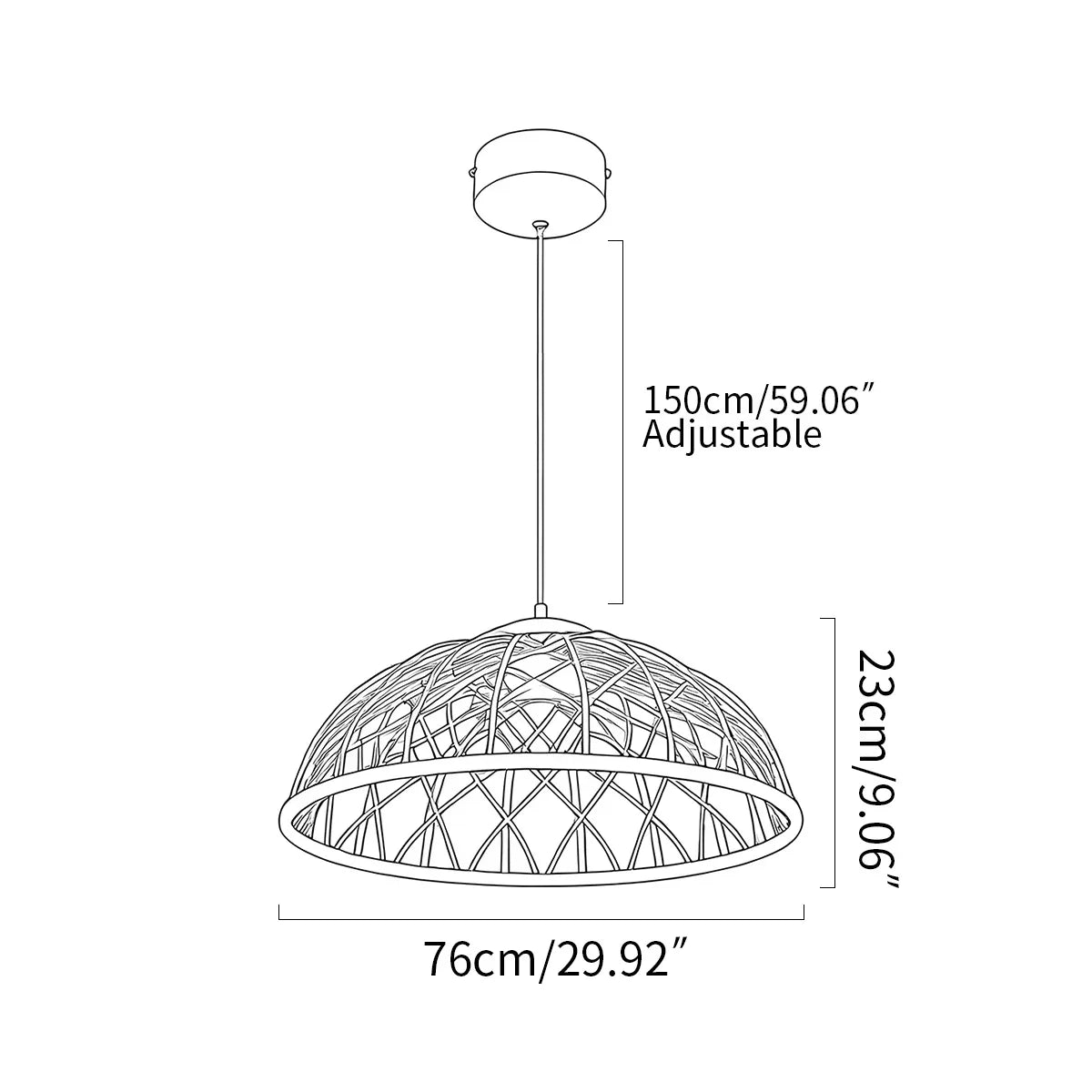 Modern Woven Mesh Art Pendant Light | Desfino