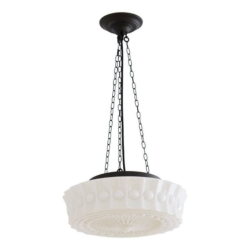 M48 Iron and Glass Cylinder Chandelier