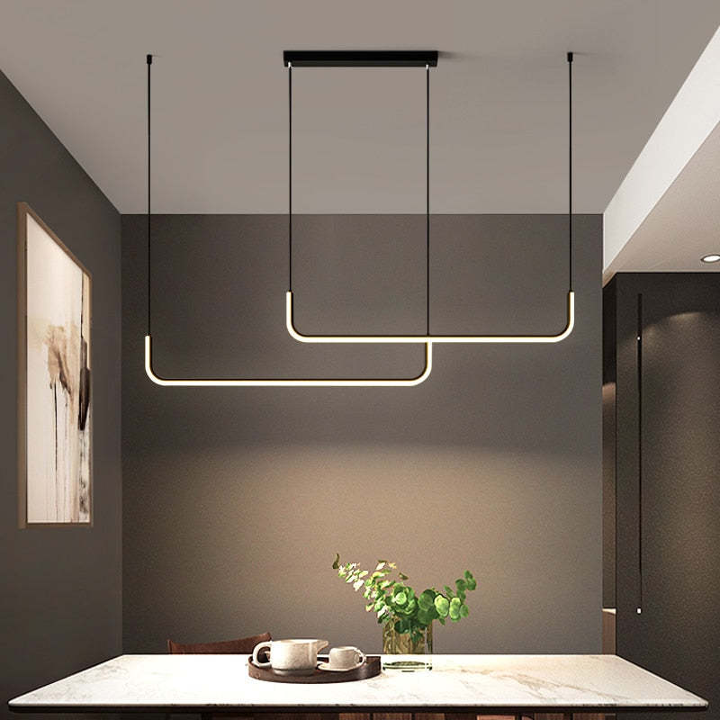 Moderne LED-Pendelleuchte EdgeGlow – Metallgehäuse, Silikondiffusor