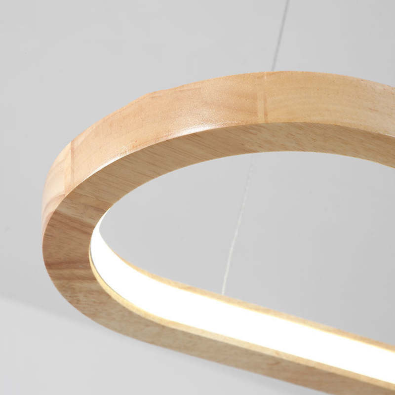 LumaWood LED-pendellampe — moderne metall og tre - Desfino