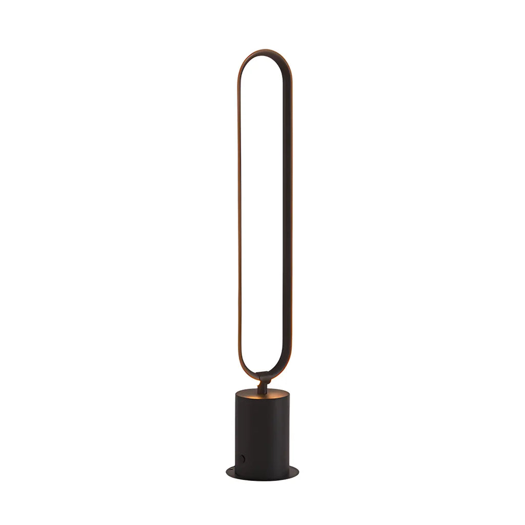 Outdoor Black Oval LED Lawn Light | Desfino
