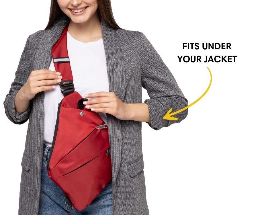 Slim Anti-Theft Travel Bag — Front Carry, Hidden Zippers, Storage - Desfino