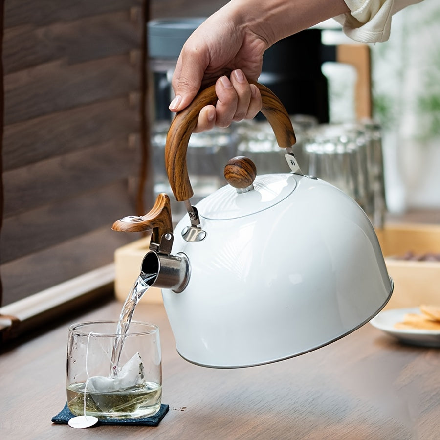 AuricKettle visslande vattenkokare på 3L — ergonomiskt trähandtag | Desfino