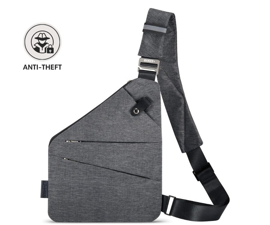 Slim Anti-Theft Travel Bag — Front Carry, Hidden Zippers, Storage - Desfino