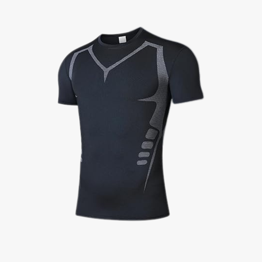 Ionsk T-shirt med korte ærmer til mænd – skarp pasform - Desfino