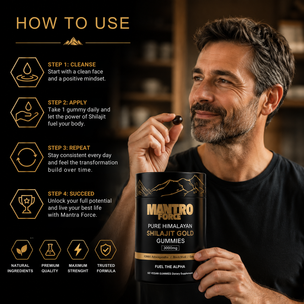 Gommes au shilajit himalayen premium pour l’énergie et la vitalité quotidiennes | Desfino