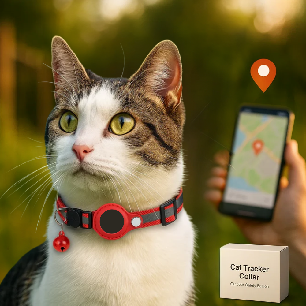 Collier réfléchissant pour chat à ouverture rapide - support réglable pour traceur GPS - Desfino