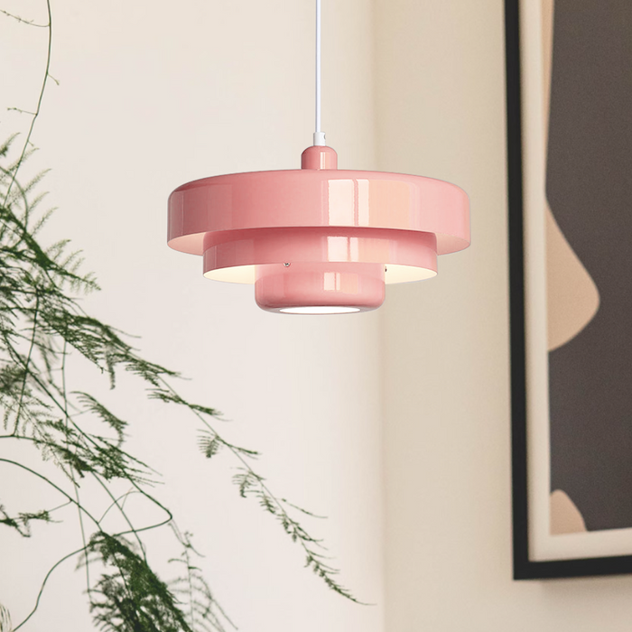 Justerbar Bauhaus LED-pendellampa — svart, guld och grön | Desfino