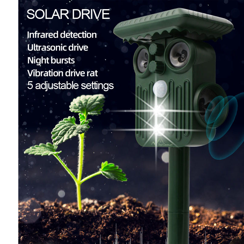 Sylva 太阳能超声波驱鹿器 — 5 种模式、防水 | Desfino