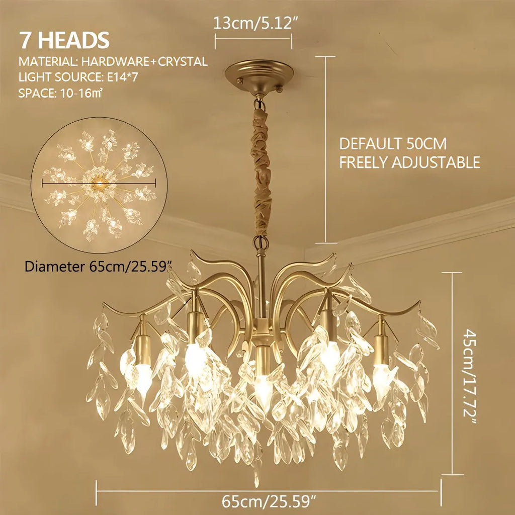 French Light Luxury Crystal Chandelier | Desfino