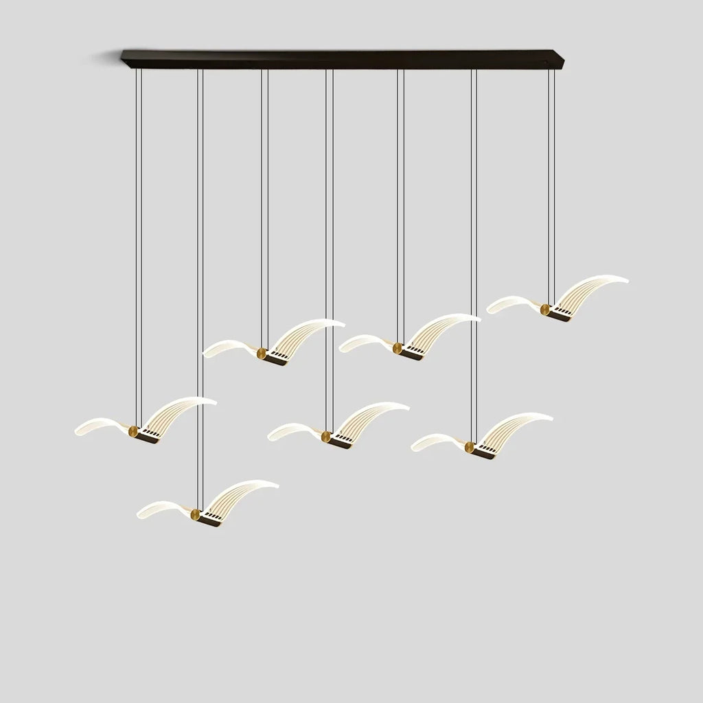 Light Luxury Art Seagull Pendant Lamp for Living Room | Desfino