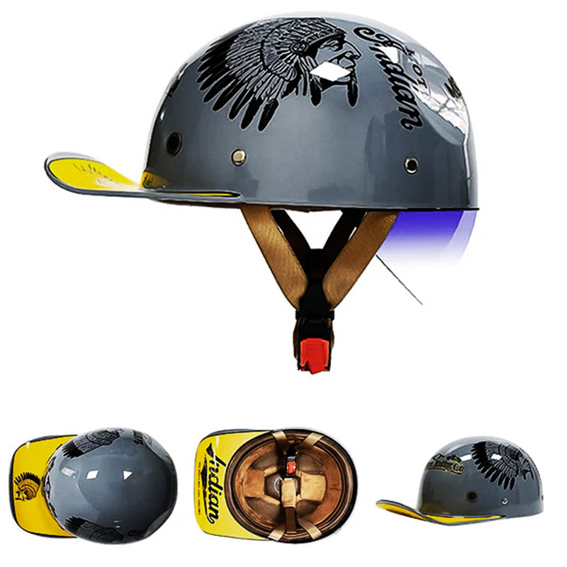 OrionRide DOT-Halbhelm — ABS-Schale im Baseball-Stil für Motorräder - Desfino