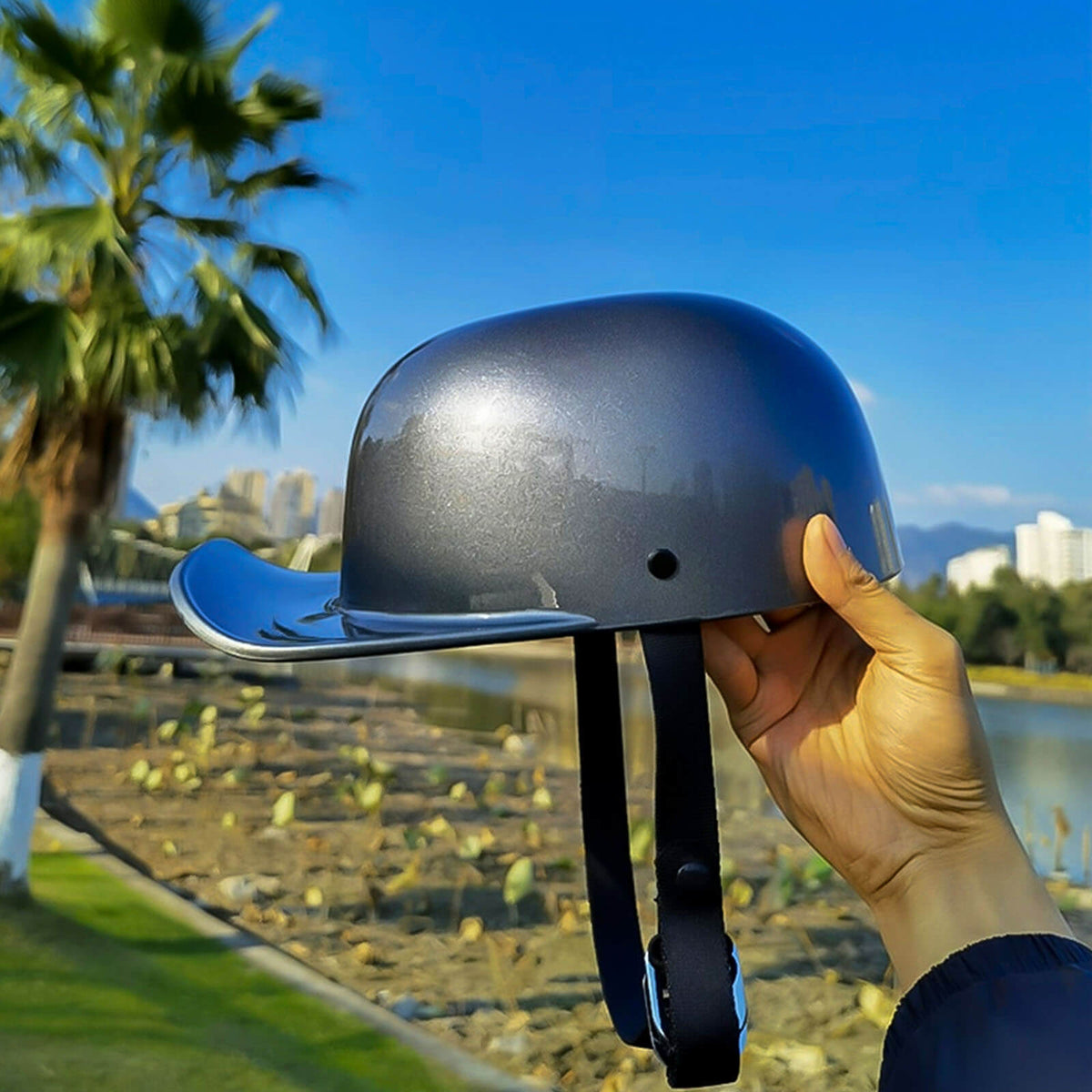 קסדת אופנוע CapPulse בסגנון כובע בייסבול, מאושרת DOT — התאמה נוחה - Desfino