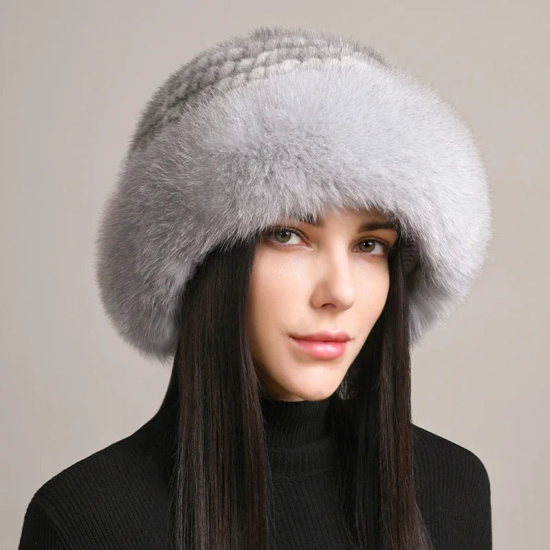 Novaine Classic Mink Fur Winter Hat — Insulated Lining - Desfino